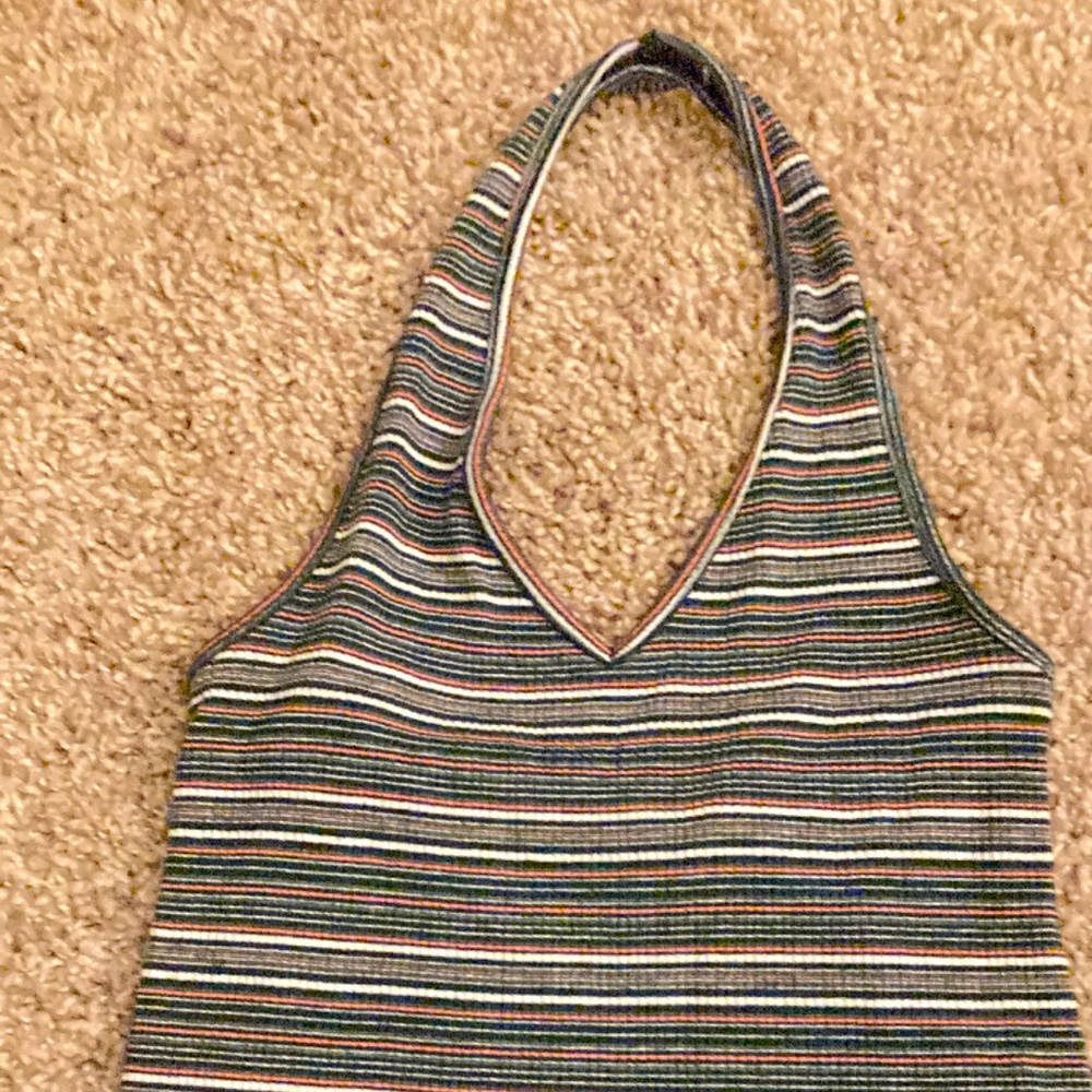 Striped Cropped Halter